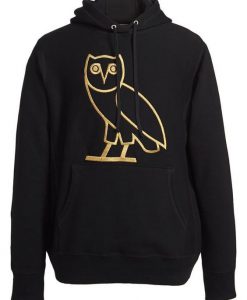 drake owl hoodie black