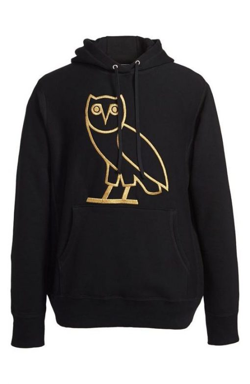 drake owl hoodie black