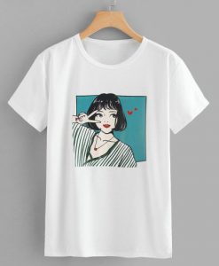 Girl Love Print T-shirt