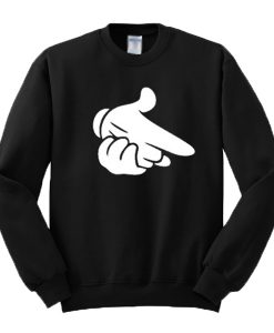 Air Gun Mickey Mouse Hand Sweatshirt