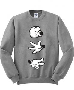 Mickey Mouse Hand Signs Sweatshirt