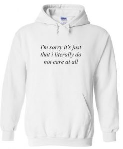 I’m sorry it’s just that I literally do not care at all Hoodie