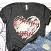 Baseball Heart T Shirt