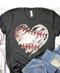 Baseball Heart T Shirt