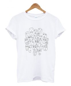 Preppy Figure and Cartoon Graphic T-Shirt