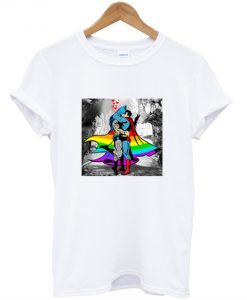 Batman vs Superman gay pride t-shirt