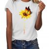 Never Give Up Sunflower Butterfly T-Shirt