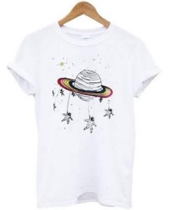 Planet and Astronaut t shirt