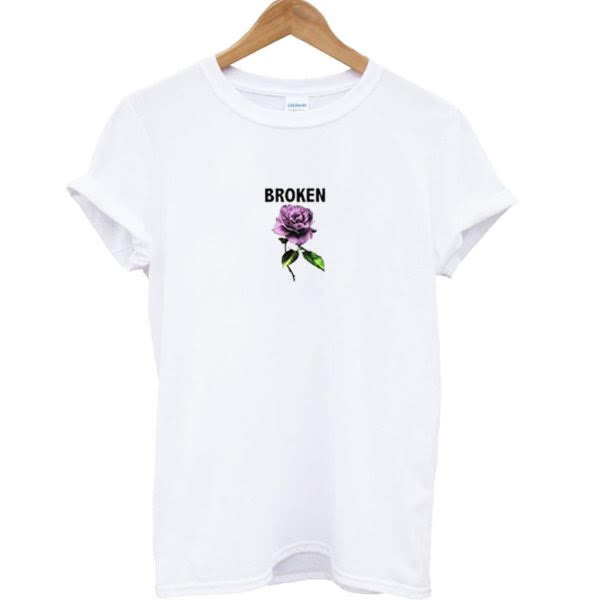 Purple Rose Broken T-Shirt