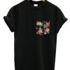 Roses pocket print t-shirt