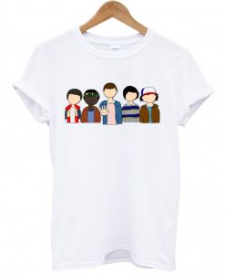 Stranger Things Cartoon Characters T-shirt