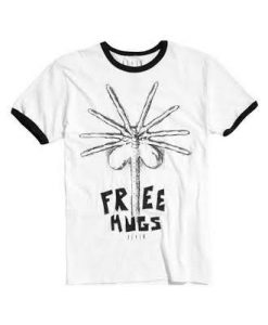 Alien free hugs ringer t shirt