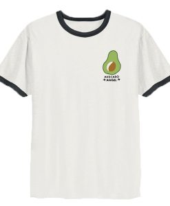 Avocado Angel ringer t-shirt