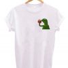 Kermit The Frog Sipping Tea Pocket Print T-Shirt