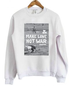 Make Love Not War Woodstock Sweatshirt