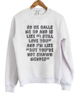 So He Calls Me Up And is Like I Still Love You But You're Not Shawn Mendes Sweatshirt