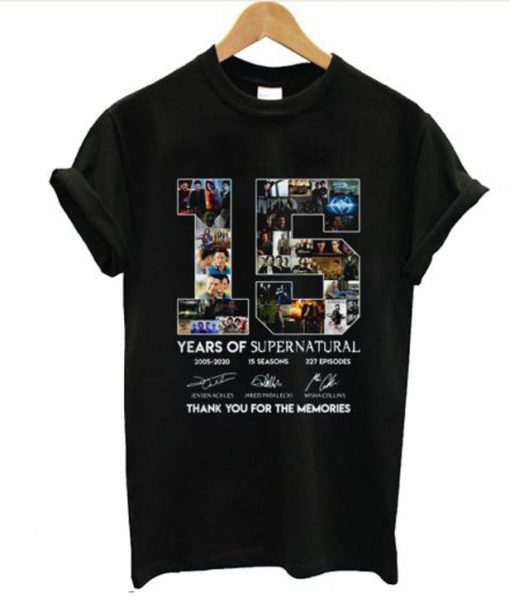 15 Year Of Supernatural T shirt