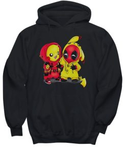Pikapool Pikachu Pokemon and Deadpool hoodie