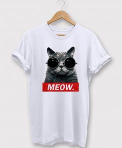 Meow Cat Graphic T-Shirt