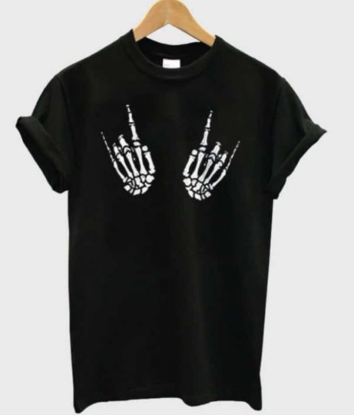 Skeleton Rock Hand T-shirt