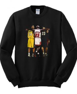 Kobe Bryant Michael Jordan and Lebron James Sweatshirt