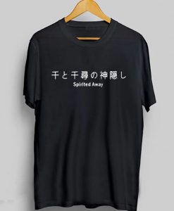 Spirited Away Japanese Letter Print T-Shirt