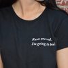 Roses Are Red I'm Going To Bed Pocket Print T-shirt 2