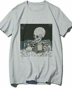 Skeleton Cat Graphic T-Shirt