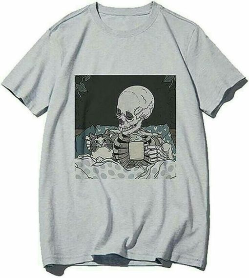 Skeleton Cat Graphic T-Shirt