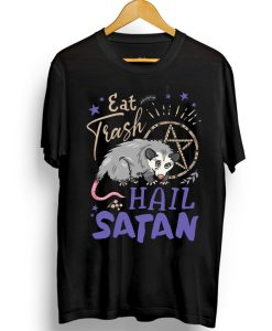 Possum Eat Trash Hail Satan T-shirt