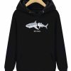 Shark Print Logo Hoodie