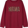 MAMA Cute Leopard Funny Letter Print Sweatshirt