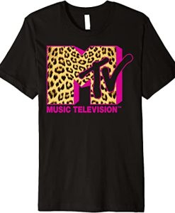 MTV Logo Leopard Print T-Shirt
