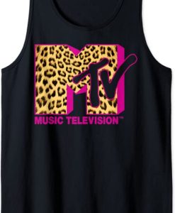 MTV Logo Leopard Print Tank Top