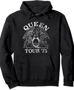 Queen Tour 75 Crest Logo Pullover Hoodie
