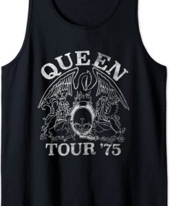 Queen Tour 75 Crest Logo Tank Top