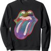 Rolling Stones Colors Tongue Logo Unisex Graphic Sweatshirt