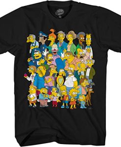 The Simpsons Springfield Group Montage Bart Homer T-Shirt