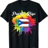 Puerto Rico Flag Gay Colorful Splash T-Shirt