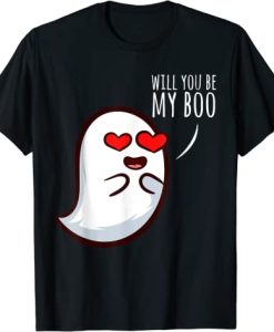 Will You Be My Boo Halloween Costume Ghost Witches T-Shirt