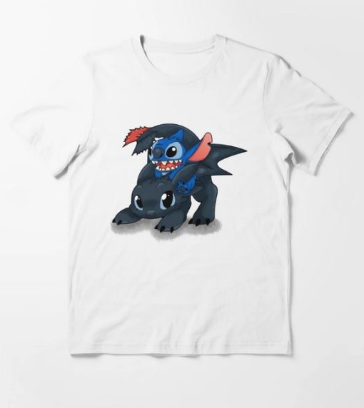 Stitch Toothless Crossover Design T-Shirt AL